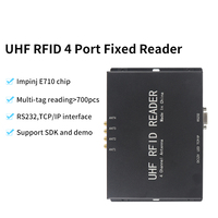 Lecteur RFID UHF longue portée Impinj E710 4 ports 8 ports 16 ports Lecteur RFID UHF RS232 TCP/IP Lecteur de balises RFID UHF pour la gestion d'entrepôt