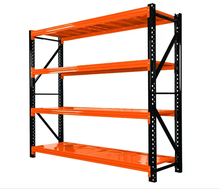 Industrial steel storage shelves  large load capacity  long span  metal warehouse bracket