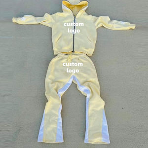 Pantalones Deportivos Casuales para Hombre, Corte Regular, Estilo Jogger, Dobles, Acampanados, de Felpa, 220 g/m², 100% Algodón, Impermeables y Transpirables, con Logotipo Personalizado 2025 - Product Image 3