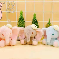 Porte-clés en peluche éléphant mignon pour sacs à main, sacs à dos et sacs pour enfants, breloque animaux en peluche doux