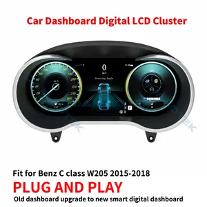 Krando Car Multimedia Dashboard Digital LCD Cluster For Mercedes Benz C Class W205 - 2015 - 2018 Cockpis Panel Plug And Play