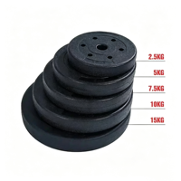 Poids de musculation en gros pas cher, multi-gym, 2,5 kg/5 kg/7,5 kg/10 kg/15 kg, plaques de poids pour salle de sport, plaques de poids en PVC, plastique