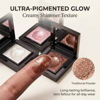 HKH Promotion OEM Personnalisé Fard à paupières unique Haute Pigmentation Effet Métallique Scintillant Maquillage Smoky Eye Longue Tenue Marque Privée Vente en Gros