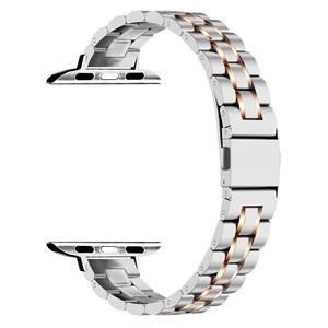 Bracelets de montre élégants et fins en métal pour femmes, pour IWatch <span class=keywords><strong>5</strong></span>, bracelet en acier inoxydable à <span class=keywords><strong>5</strong></span> maillons fins pour <span class=keywords><strong>Apple</strong></span> <span class=keywords><strong>Watch</strong></span> - Product Image 4