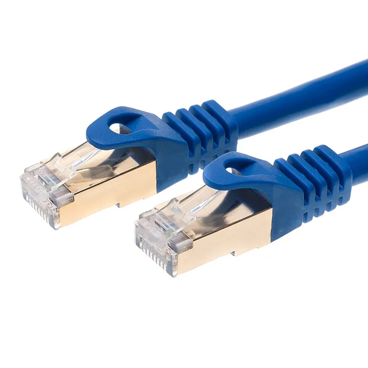 מקורה חיצוני באינטרנט S/FTP 10 Gigabit Ethernet מוגן RJ45 נחושת CAT7 Ethernet Lan כבל רשת תיקון כבל
