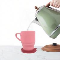 Gobelet pliable en silicone pour les besoins quotidiens, gobelet à eau pour enfants avec couvercle, tasse, gobelet de voyage universel portable pour l'extérieur