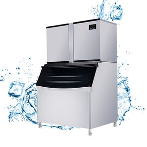 Machine automatique de fabrication de glace sèche de grande capacité de 480kg Machine à glaçons commerciale à double tête de 480kg Bloc de glace 220v refroidi par air - Product Image 1