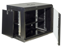 Armoire réseau murale 9U 19 pouces, profondeur 400 mm, porte en verre trempé, noire, tailles personnalisées disponibles