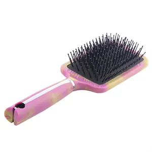गर्म बिक्री नवीनतम प्लास्टिक कुशन पैडल डिंगलिंग बालों के ब्रश कंघी बालों को गीले या सूखे बालों के लिए स्टाइल उपकरण