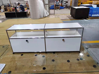 Meuble de rangement modulaire en métal noir et blanc personnalisé pour salon et chambre à coucher, buffet en métal, rangement modulaire
