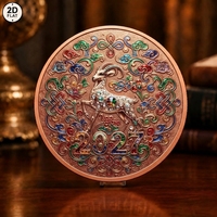 Pièce de collection de défi en cuivre pur .999 de 1 oz, Année du Chèvre 2027, en cuivre rouge fin, pour la vente en gros