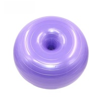 Ballon de yoga gonflable Oem Donut, ballon d'exercice en PVC anti-explosion avec pompe à air pour le Pilates et l'entraînement de stabilité à domicile et en salle de sport