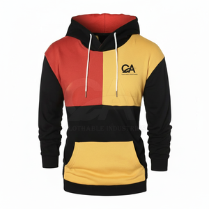 Ropa de hombre, sudaderas con paneles, sudaderas con paneles sostenibles para hombre, sudaderas con paneles teñidas lisas, sudaderas con paneles para hombre - Product Image 1