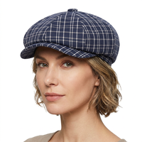 Casquettes et Bérets Vintage Rétro à Carreaux Style Gavroche OEM ODM en Laine 100% et Toile Respirante Unisexe pour Hiver, Fêtes, Décontracté et Urbain