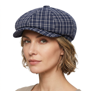 OEM ODM FACTORY Vintage Retro Plaid Ivy Newsboy Caps New Autumn Winter <b>Beret</b> Hats for Men Women Casual Party Street Formal Wear - Product Image 6