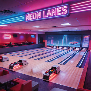 Diseño de Centro de Bolos Comercial, Máquina de Bolos de 2 Pistas, Buen <span class=keywords><strong>Precio</strong></span> - Product Image 1