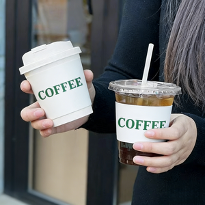 Bicchieri di Carta a Doppia Parete di Alta Qualità per Bevande Calde e Fredde, Biodegradabili, per Amanti del Caffè, Feste e Attività Commerciali - Product Image 2