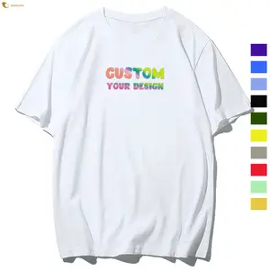 Custom embroidered short -sleeved T -shirt Men's pure cotton heavy shirt loose and wild casual tee