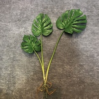 Grandes feuilles artificielles de Monstera, plante artificielle réaliste, plantes tropicales artificielles avec pot pour la décoration intérieure et extérieure de la maison