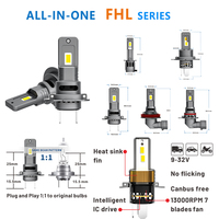 Ampoule de phare LED homologuée Emark 12V 24V Plug and Play H1 H3, phare antibrouillard LED, accessoires automobiles pour voiture, camion, moto