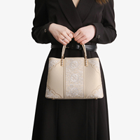 Sac à main pour filles, dernier modèle populaire, sac en cuir PU de luxe pour jeunes femmes, sac quotidien, broderie beige, métal, doux, durable