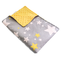 Conception personnalisée de haute qualité Nom Style Impression numérique Couverture pour bébé nouveau-né Couverture à pois en Minky
