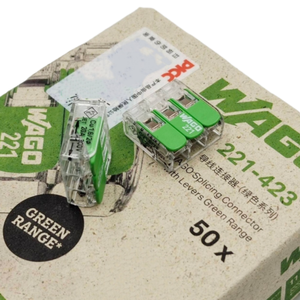 Wagos ขั้วต่อประกบ221-423พร้อมขั้วต่อสายไฟ3ตัวนำ4mm2ขั้วต่อ Wagos สีเขียว221 423 - Product Image 3