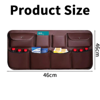 Sac de rangement suspendu pour coffre, sac de rangement en cuir pour dossier de siège arrière de SUV, sac en maille pratique