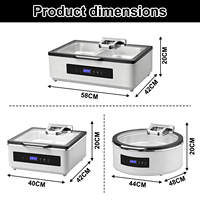 Luxuriöser Weißer Edelstahl Elektrischer Chafing Dish mit Digitaler Temperaturregelung Buffet-Wärmer für Hotel Restaurant Catering