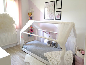 Cama de cuna para bebé recién nacido, juego de madera, bonita, barata - Product Image 5