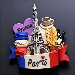 Aimant de réfrigérateur 3D vintage en résine, souvenirs de voyage, cadeau d'anniversaire, de Noël, de la Saint-Valentin, de Thanksgiving, personnalisation OEM - Product Image 5