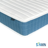 Matelas de lit à ressorts Bonnell de qualité supérieure de 18 cm avec design à dessus rigide pour un bon sommeil