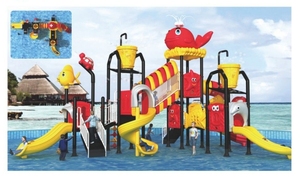 Trẻ em 'cho Aqua công viên sợi thủy tinh ống trượt nước giật gân Pad & sóng trò chơi hồ bơi vui vẻ nhựa trượt với Rides từ mục tiêu - Product Image 4