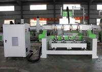 Top travail du bois 4 tête multi-broche CNC routeur Machine 4 axes rotatif 3D sculpture sur bois CNC gravure Machine à vendre