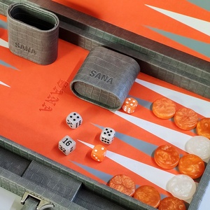 Nhà Máy Giá tùy chỉnh Hội Đồng Quản trị trò chơi bán buôn chuyên nghiệp <span class=keywords><strong>backgammon</strong></span> cá sấu cờ vua trò chơi handmade Board Game <span class=keywords><strong>backgammon</strong></span> - Product Image 5