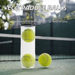 Balles de paddle-tennis en caoutchouc écologiques professionnelles, diamètre 65 mm, rebond élevé, portables, durables, pour le sport et les jeux pour animaux de compagnie - Product Image 2