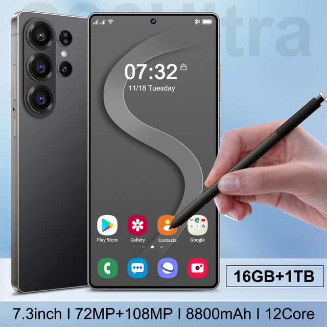 Original S26 Ultra Smartphones 16GB+1TB 5G Dual Sim Mobile Phone HD Screen French Operating Language Gaming Global LTE CDMA