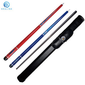 Queue de billard Healing Pool T700 en fibre de carbone, pointe en cuir de porc de 12,4 mm, rouge et bleu roi, ensemble de queues de billard pour le jeu de la neuf balles - Product Image 2