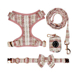 Multi-color Optional Simple Fashion Coarse Woolen Cloth <b>Pet</b> <b>Harness</b> Buckle Closure Plaid Pattern-Durable Comfortable Breathable - Product Image 4