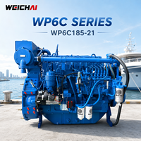 Moteur diesel marin SCDC authentique Weichai WP6C185-21 185HP 136kW 2100RPM IMO II pour bateau de pêche et bateau de travail