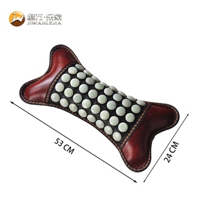 Masseur de cou chauffant électrique Jiwan Lejia en jade naturel, coussin cervical en pierre de tourmaline pour soulager l'insomnie, les douleurs et la fatigue - Product Image 5
