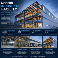 Estructura de Acero Prefabricada Industrial, Almacén, Hangar, Diseño Moderno, Taller, Edificio de Oficinas, Centro Comercial, Gimnasio, Supermercado