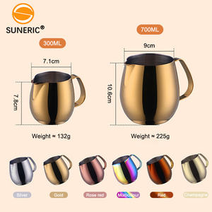 300ml 700ml <span class=keywords><strong>Barista</strong></span> Espresso Tasse en mousse <span class=keywords><strong>à</strong></span> la vapeur pour <span class=keywords><strong>Machine</strong></span> <span class=keywords><strong>à</strong></span> café 304 Pichets <span class=keywords><strong>à</strong></span> lait en acier inoxydable <span class=keywords><strong>à</strong></span> bec pointu 700ml - Product Image 4