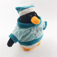 Peluche pingouin mignon avec chapeau, motif flocon de neige hivernal, idéal pour Noël, cadeau parfait