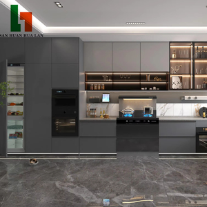 Gabinetes de Cocina Modernos en Gris Brillante, Idea de Diseño Interior, Muebles para América del Norte - Product Image 1