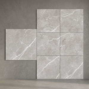 Arora Natural 800x800mm Double Glazed Polished Porcelain Tiles Grey Stone Finish Flooring - Product Image 4