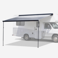 Auvent motorisé Wareda W5500 en tissu polyester pour véhicule, caravane, camping-car, fourgonnette, protection solaire pour camping-car