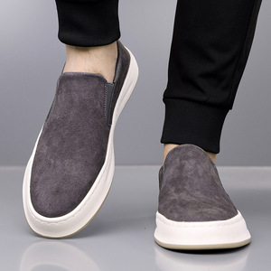 Mocassins en daim à bout rond, semelle extérieure en caoutchouc, semelle intermédiaire en EVA, respirants, chaussures décontractées toutes saisons - Product Image 4
