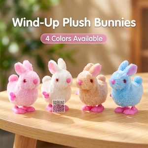 Lapin sauteur à remonter, lapin rebondissant à mécanisme, prix de carnaval, jeux de lancer d'anneaux, cadeaux de fête, remplisseurs de sacs cadeaux, remplisseurs de paniers de Pâques - Product Image 2
