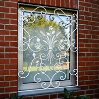 Reja de Hierro Forjado para Ventana, Barandilla de Seguridad, Barras Decorativas para Ventana, Diseño Personalizado para Exterior de Villa